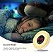 Wake Up Light Alarm Clock, Digital Alarm Clock with Colored Sunrise Simulation, 7 Colors, 6 Nature Sounds, FM Radio, Touch Control for Heavy Sleepers