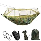 idalinya Hammock Portable Camping Travel Hanging Bed with Mosquito Net for Backpacking Travel Beach Backyard Hiking