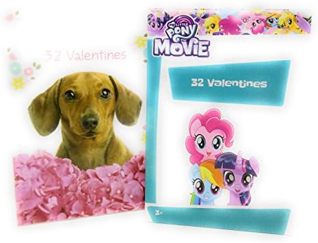 Happy Valentine's Day 32 Cards Puppy Dog with My Little Pony Bundle