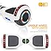 CHO Electric Self Balancing Dual Motors Scooter Hoverboard with Built-in Speaker and LED Lights - UL2272 Certified (White)