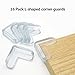 32 Pack Baby Proofing Corner Guards Furniture Corner Protector with Adhesive By Agonites(Triangle & Ball Shaped)