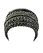 NYfashion101 Exclusive Unisex Two Tone Warm Cable Knit Thick Slouch Beanie Cap, Black/Dark Beige