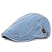 WETOO Denim Flat Cap Gatsby Newsboy Ivy Irish Hats Hunting Cabbie Driving Cap