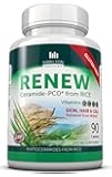 Hamilton Healthcare Plant Derived Gluten Free Vegan Rice Phytoceramides for Skin, Hair & Cell Renewal with Vitamins A, C, D, E (90 Capsules)