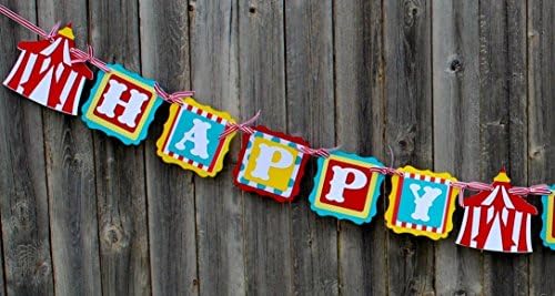 Circus Birthday Banner or Carnival Banner