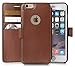 LUPA iPhone 6S Plus Wallet case, Durable and Slim, Lightweight, Vegan Leather, Light Brown, for Apple iPhone 6s Plus/6 Plus