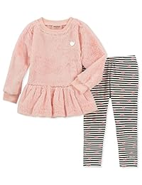 Conjunto de leggings de túnica para niñas Juicy Couture, 2 piezas - Piel sintética