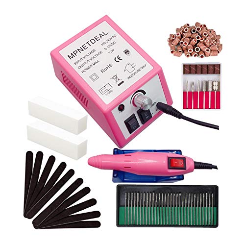 Electric Nail Drill Mpnetdeal Nail Drill Machine Nail File e File Drill Set Kit for Acrylic Nails Gel Nail Glazing Nail Drill Nail Art Polisher Sets Glazing Nail Drill Grinder Manicure Pedicure(Pink) (Best Acrylic Nail Kit)