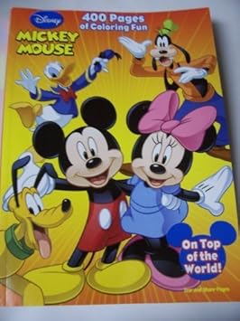 Amazon Com Disney Mickey Mouse Friends 400 Page Coloring Activity Book On Top Of The World Toys Games