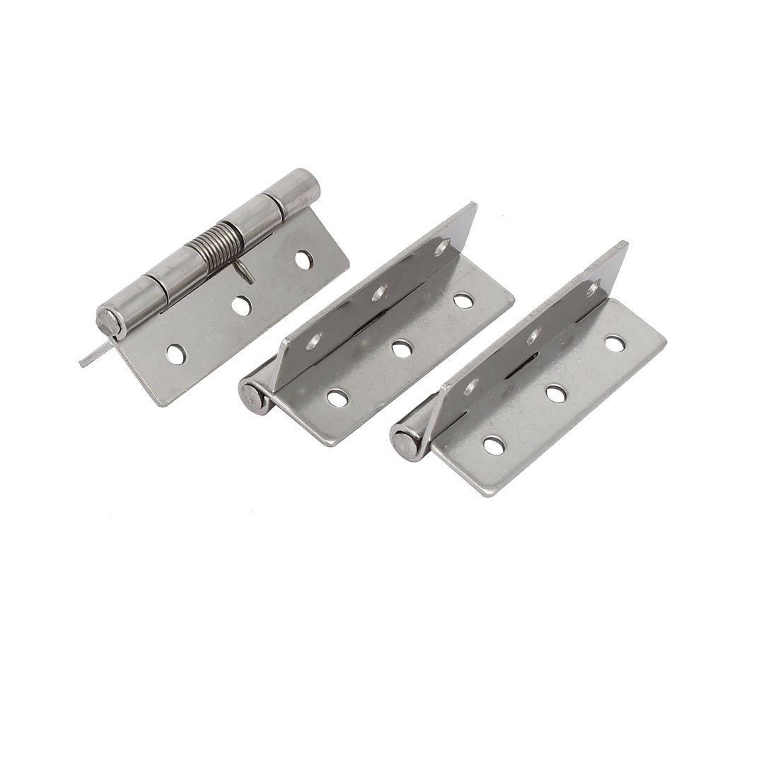 uxcell 60mmx40mmx8mm Stainless Steel SelfClosing Spring Loaded Door