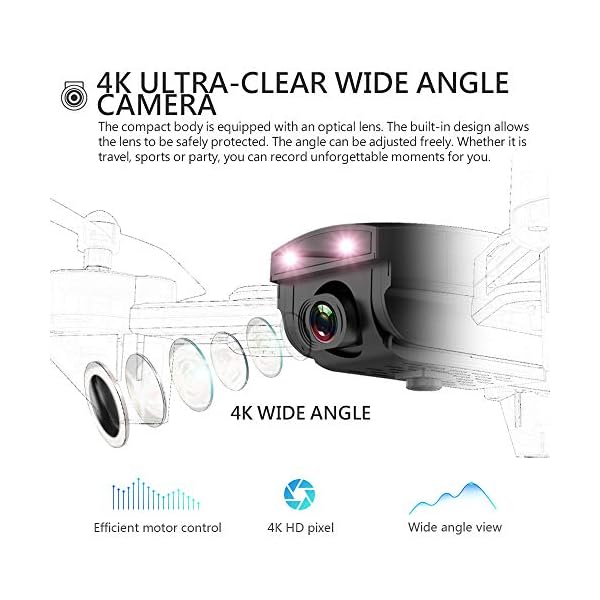 BeesClover 2.4G L107 4K Dual Wifi Kamera Drohne 120M RC Drohne G-PS Full Weitwinkel Kamera App Gestenaufnahme Smart… – Bild 6