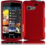 Generic Rubberized Shield Hard Case for Kyocera Rise C5155 - Retail Packaging - Red