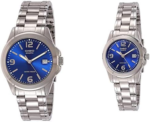 Casio His Her Blue Dial Stainless Steel Band Couple Watch Mtp Ltp 1215a 2a For Unisex Analog Buy Online At Best Price In Ksa Souq Is Now Amazon Sa