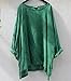 Yesno TG2 Women Crop Tops Blouse Casual Retro Loose Fit Oil Dyed Split Hi-Low Hem
