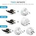 Maxboost Power Strip International Travel Adapter Kit 4-Outlet & 5-USB 8A Smart Ports - Universal AC Power Battery Charging Station for Business Trip [Worldwide UK/AU/EU/JP Charging Adapters] - White