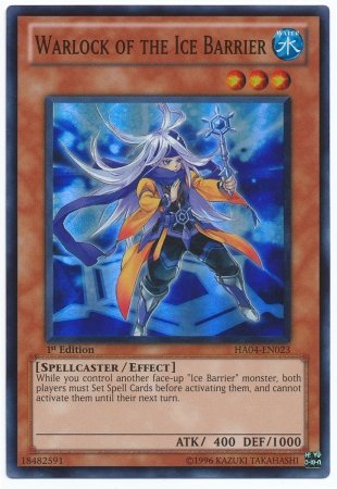 Yu-Gi-Oh! - Warlock of the Ice Barrier (HA04-EN023) - Hidden Arsenal 4: Trishulas Triumph - 1st Edition - Super Rare