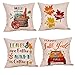 TOWSIX Set of 4 Fall Pillow Covers 18x18 inch Pumpkin Truck Maple Leaf Throw Pillow Case Autumn Theme Thanksgiving Decorative Throw Pillow Covers for Sofa Farmhouse Fall Decoration