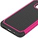 Berry Accessory(TM) [Drop Protection] Protective Case [Shock Proof] [Dual Lawyer] Hybrid Defender Armor Case Cover For Samsung Galaxy S7 Edge With Free Berry logo stand holder(Hot Pink)