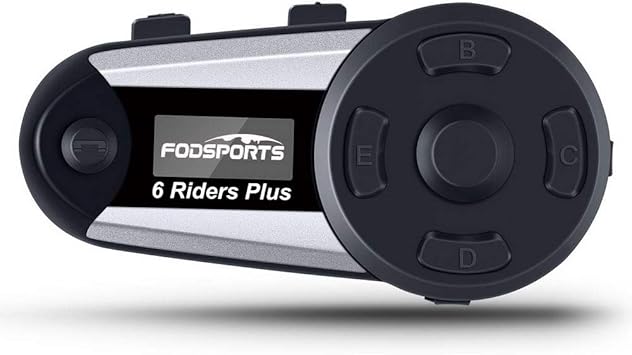 Amazon Com Helmet Communication Systems Fodsports V6 Plus 10m 4 6 Riders Connected Motorcycle Helmet Bluetooth Headset Universal Wireless Interphone Lcd Screen Handsfree Stereo Music Fm Gps 1 Pack Automotive