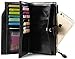 Obosoyo Women's RFID Blocking Large Capacity Luxury Wax Genuine Leather Clutch Wallet Card Holder Organizer Ladies Purse