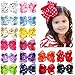 6 Inch Large Big Bows Boutique Grosgrain Ribbon Polka Dot Bow Alligator Hair Clips for Baby Girls Toddlers Kids Teens Pack of 16