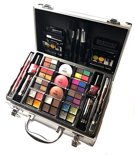 BR Cosmetics Carry All Train Case Makeup Set and Reusable Stylish Aluminum Case