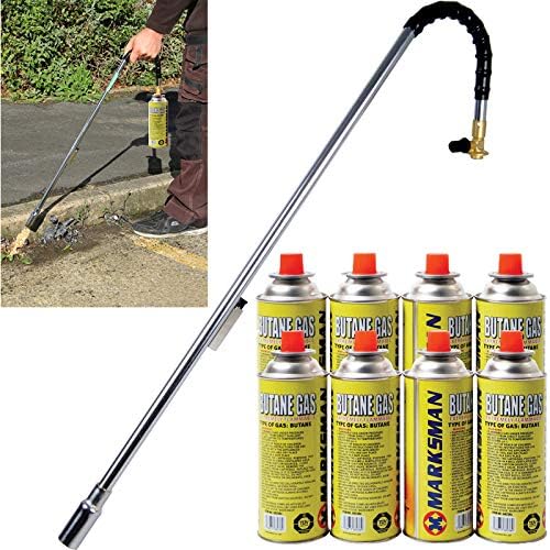 Bruciatore per erbacce, funziona con bomboletta di gas butano, per