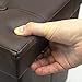 Sorbus Storage Bench Chest – Collapsible/Folding Bench Ottoman with Cover – Perfect Hope Chest, Pouffe Ottoman, Coffee Table, Seat, Foot Rest, and More – Contemporary Faux Leather, Large (Chocolate)