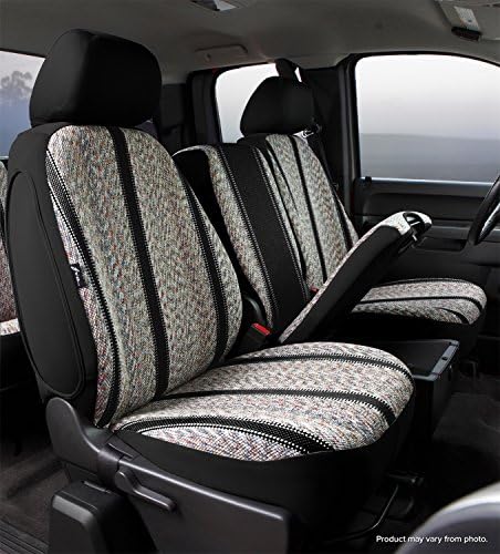 Fia TR49-42 BLACK Custom Fit Front Seat Cover Split Seat 40/20/40 - Saddle Blanket, (Black)