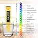Digital PH Meter, PH Meter 0.01 PH High Accuracy Water Quality Tester with 0-14 PH Measurement Range for Household Drinking, Pool and Aquarium Water PH Tester Design with ATC (yellow)