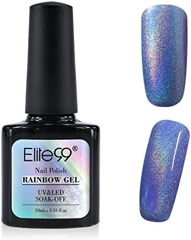 Elite99 Colorful Rainbow Gel Polish Soak Off UV LED Nail Art Holographic Manicure 10ML 7004