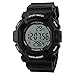 Gosasa Sports Waterproof Digital Fitness Watch Pedometer Multifunction Men's Wristwatches Black