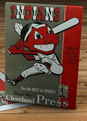 1948 Vintage Cleveland Indians Baseball Program - Canvas Gallery Wrap - 12 x 18