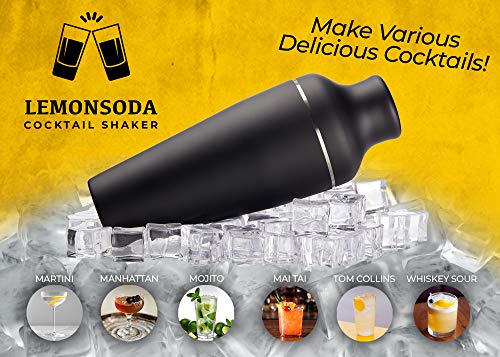 9-teiliges Cocktail-Shaker-Barkeeper-Set mit Ständer, Boston-Shaker, Rührlöffel, Stößel, Messbecher, Netz und normalem Sieb, Likörausgießer und mehr professionellen Bar-Werkzeugen – Bild 5