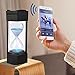 Bluetooth Speaker for iPhone, Portable Bluetooth Speaker with LED Light, Bass Sound, Mobile Speaker indoor with Glass Hourglass (Black)