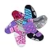 6 Pairs Non Skid Dress Socks Toddler Baby Girls Multicolored Pre Walking Socks Ankle Slippers Shoe Socks For 12-24 Months
