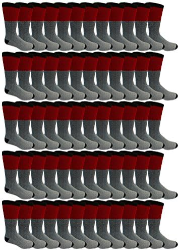 60 Pairs of Thermal Socks, Bulk Pack Thick Warm Winter Boot Sock, Extreme Weather, Mens &amp; Womens