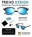 FEIDU Fashion 2 Pairs of Polarized Sunglasses Outdoor Driving Unisex Eyewear (brown/blue, black)