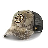 NHL Boston Bruins '47 Huntsman Closer Camo Mesh Stretch Fit Hat, One Size, Realtree Camouflage