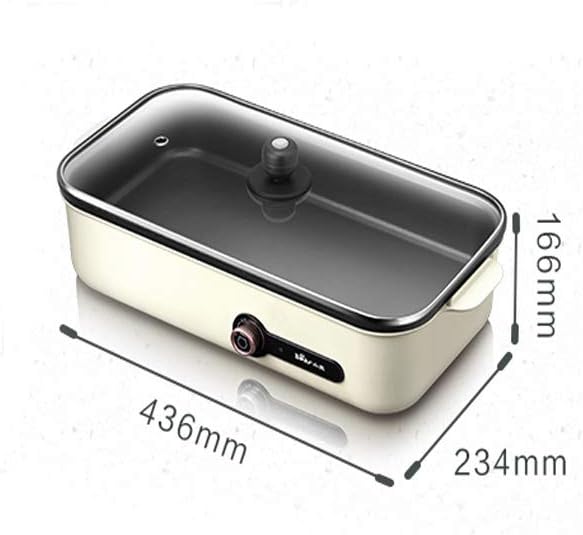 review zaizai Smokeless Electric Grill,Multiple Uses,4L Large Capacity, Square Pot Design, Knob Temperature Adjustment,1200W, Quick and Hot Indoor BBQ