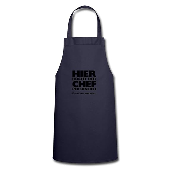 Hier Kocht Der Chef Lustiger Koch Spruch Kochschürze Navy