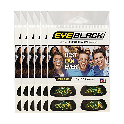 image for EyeBlack (24 Strips) NDSU Bison Anti Glare Stickers, Great for Fans & 