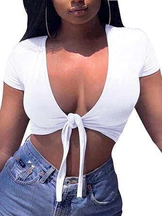 Cropped decote v profundo Clearance