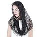 Black Infinity Scarf Mantilla - Catholic Veil Church Veil Head Covering Latin Mass