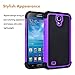 Njjex for Galaxy Mega 6.3 Case， [Nveins] Shock Absorbing Hybrid Dual Layer Rubber Plastic Impact Armor Defender Bumper Rugged Hard Sgell Case Cover for Samsung Mega 6.3 i9200/i9205/i527 [Purple]