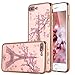 iPhone 8 Plus Case, iPhone 7 Plus Case, LONTECT Eiffel Tower Floral Clear Design Pattern Printing Soft TPU Gel Slim Back Protective Case Scratch Resistant for Apple iPhone 8 Plus/iPhone 7 Plus
