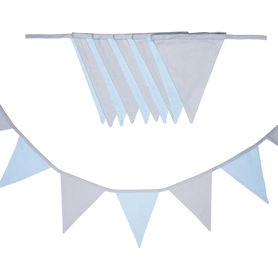 cozydots doppelseitig Wimpelkette, Stoff-Girlande, farbenfrohe Girlanden für Kinderzimmer & Baby Geburtstage, Kinderzimmer de