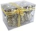 Sleetly Christmas Ball Ornaments, Gold Swirl, 3.15 inches, Set of 12