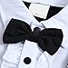 Baby Boys Romper, Toddler Short Sleeve Outfits Infant Tuxedo Onesie with Bow Tie