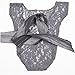 ISOCUTE Newborn Baby Photography Props Girl Bodysuit, Infant Lace Photo Clothes Romper(Gray)
